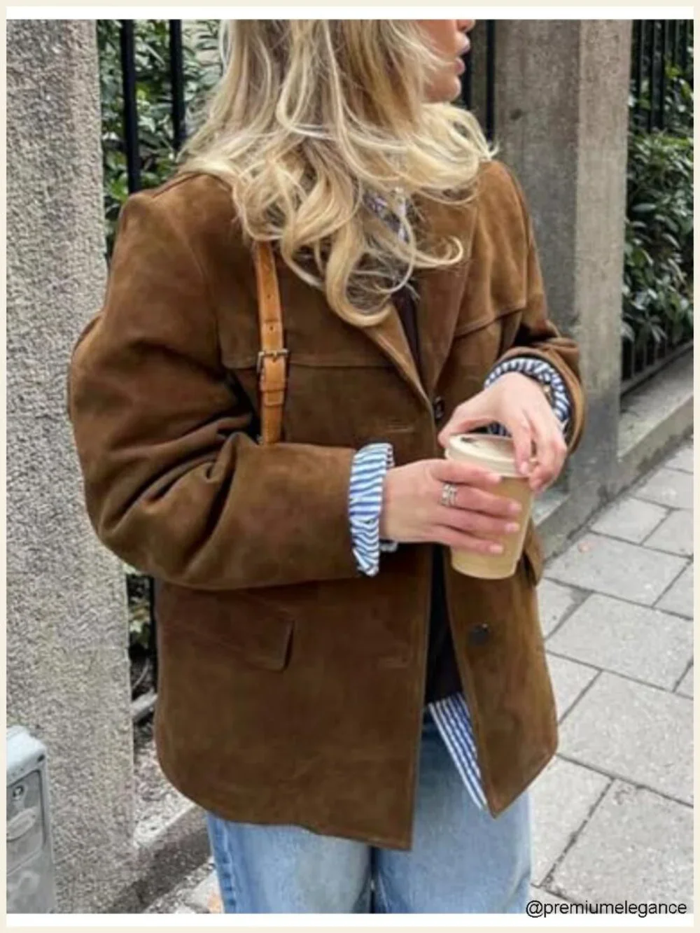 Oversized Faux Leather Blazer Jacket Long Sleeve Notch Lapel